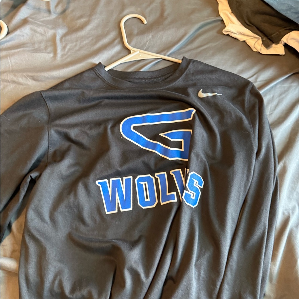 Nike Black Sweatshirt with Blue Wolves Logo